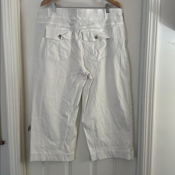 Spanx Stretch Twill Cropped Wide Leg Pant-Bright White XXXL 3X - Picture 7 of 8